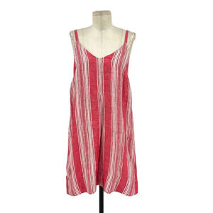 Ayr AYR Tank Top Sleeveless Dress Striped Linen Size‎ XL